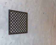 Clover-Pattern Vent Cover - Treated Iron - 120 x 120 mm (4.72 x 4.72 in.) thumbnail image